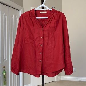 Red linen flannel